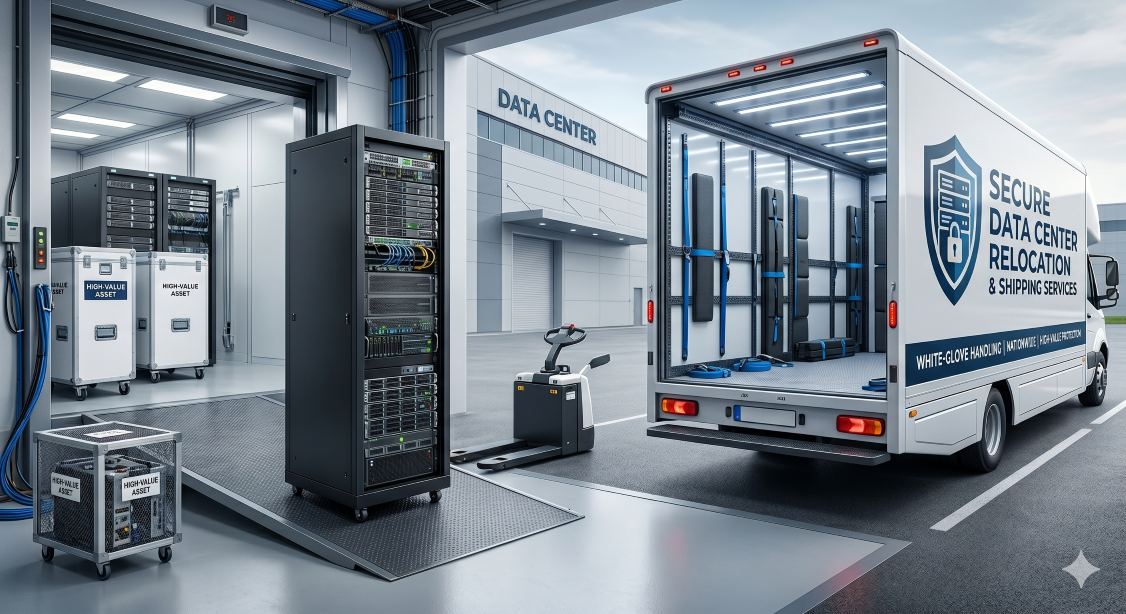 data center server rack shipping
